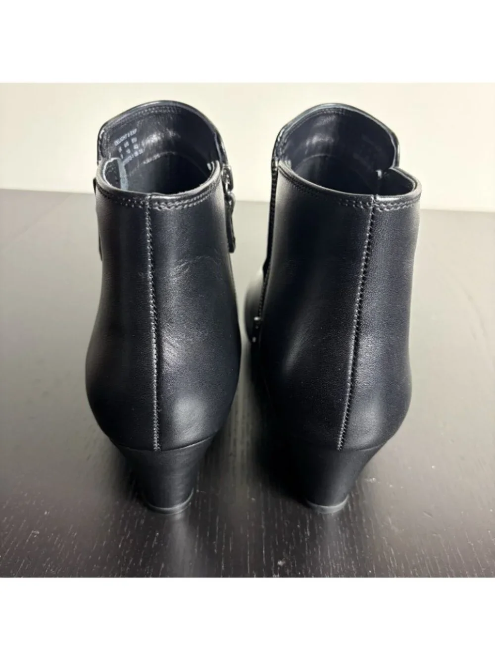 HOTTER Womens Size 8 UK/10 US Delight II Black Leather Ankle Booties Boots